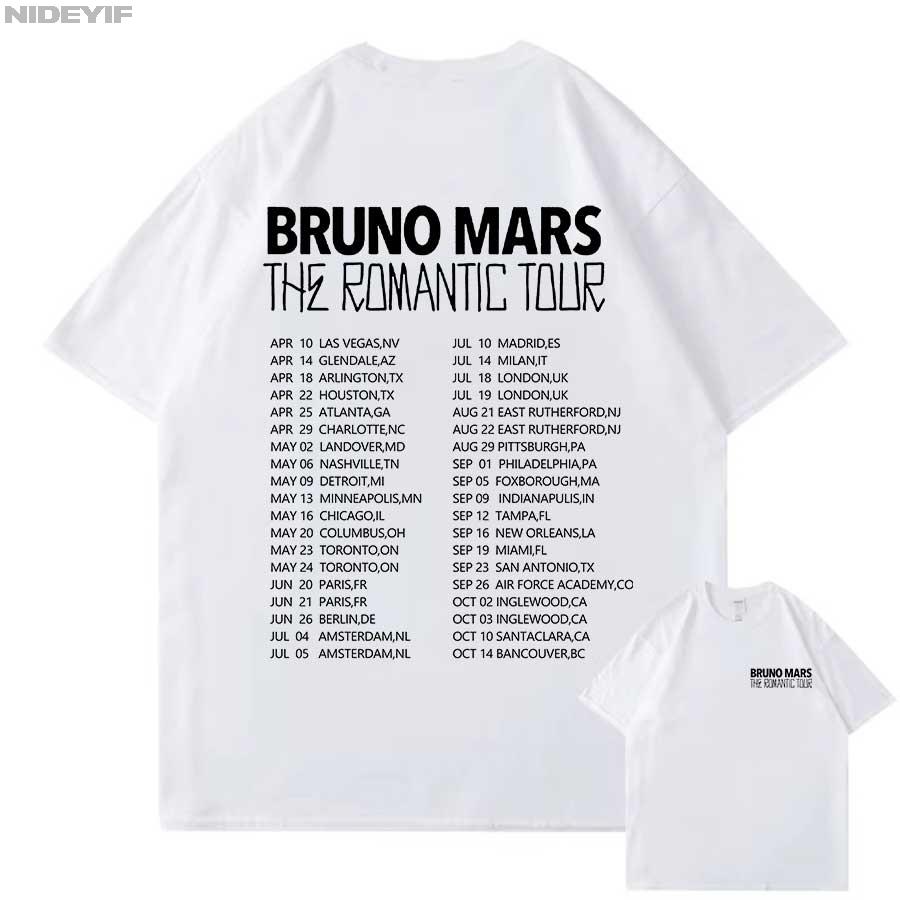 Bruno Mars The RoUnisextic Tour T Shirt for Unisex Women Hiphop Streetwear Oversized Tops 100 Cotton TShirt BM3