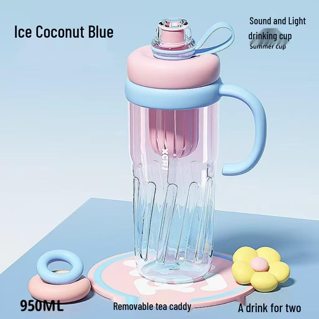 High-Capacity High-Temperature Resistant Straw Cup for Girls 950ml