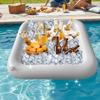 Multi-functional Inflatable Serving Bar PVC Pool Float Tray Inflatable Floating Tray  Camping