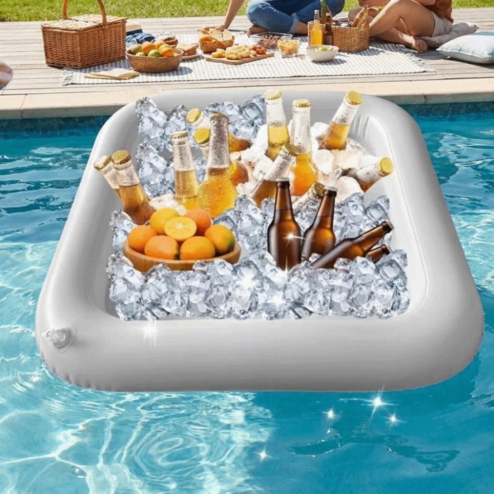 Multi-functional Inflatable Serving Bar PVC Pool Float Tray Inflatable Floating Tray Camping