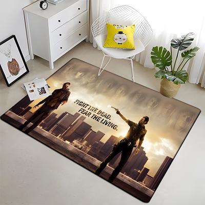 The Walking Dead Fans sammeln Teppiche, Sofa, Tisch, Teppich, rutschfeste Bodenmatte, Halloween-Dekoration, Bodenmatte, Wohnzimmer-Heimdekoration