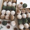 Velvet Finish Christmas Tree Ornaments Balls Set 15 Pieces 8cm Shatterproof Xmas Decorations for Holiday Tree Garland