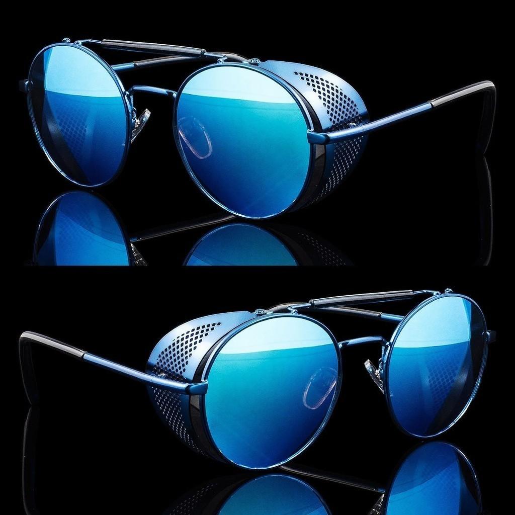 Vintage Steampunk Flip-up Sunglasses With Uv400 Protection Stylish Round Frame