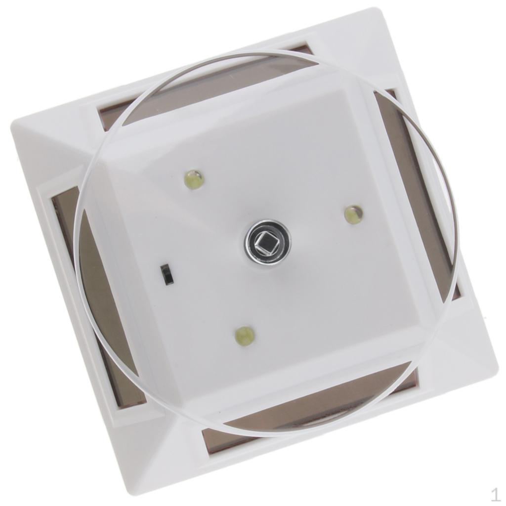 Solar Powered Rotating Display Stand Turntable Tray, Multipurpose White(white light)