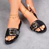 Fashion New Women Slides Personality Buckle Open Toe Wear-resistant Office White Flat Slippers Summer Sandy Beach Sandals Women Shoes