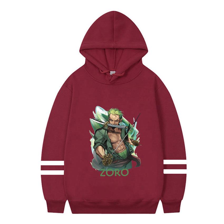 Japanese Anime ONE PIECE Hoodies Men Kawaii Harajuku Manga Graphic Roronoa Zoro Printed Streetwear Sweatshirts Hooded Pullovers Tops