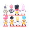 Seven Fun Dragon Ball Pvc Figurine Set Adorable Buu Super Blue Red Black Display Goku