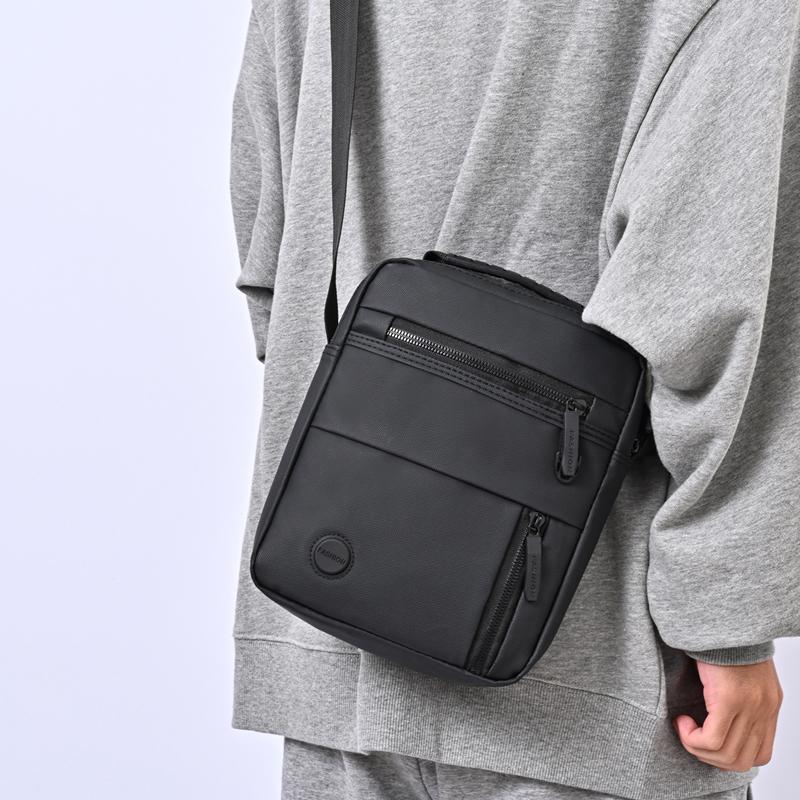 Men's Crossbody Bag - Multi-Compartment Business Shoulder Bag with Adjustable Strap, Compact Design for Travel & Everyday Use