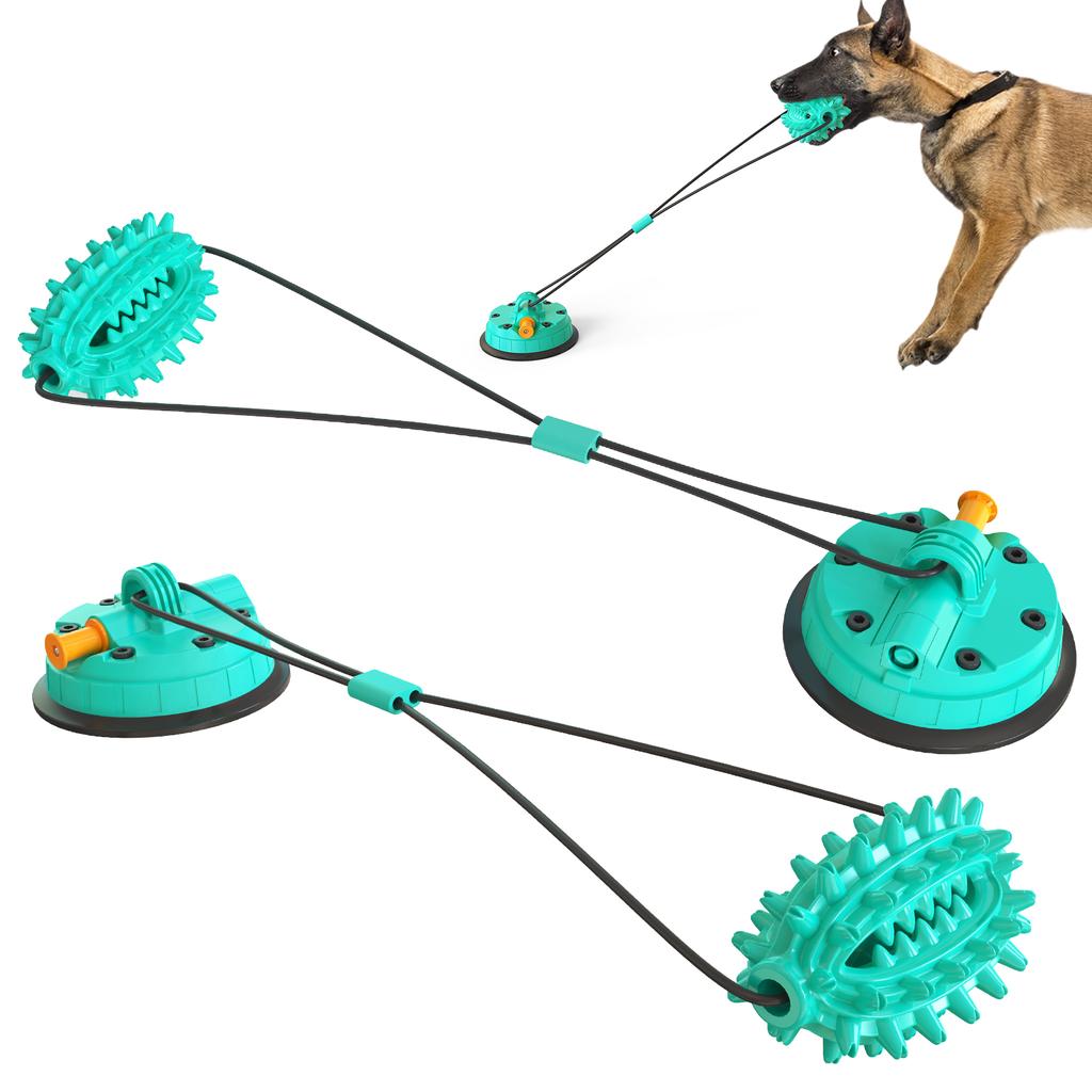 Giocattolo per cani intelligente con ventosa per tiro alla fune, giocattoli di corda per cani per masticatori, pulizia dei denti, giocattolo interattivo per animali domestici per la noia