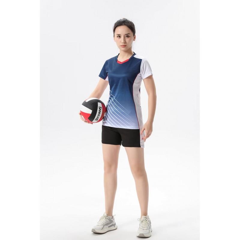 Men Women Short Sleeve Sports Shirts Quick Dry Breathable Volleyball Badminton Tennis Training