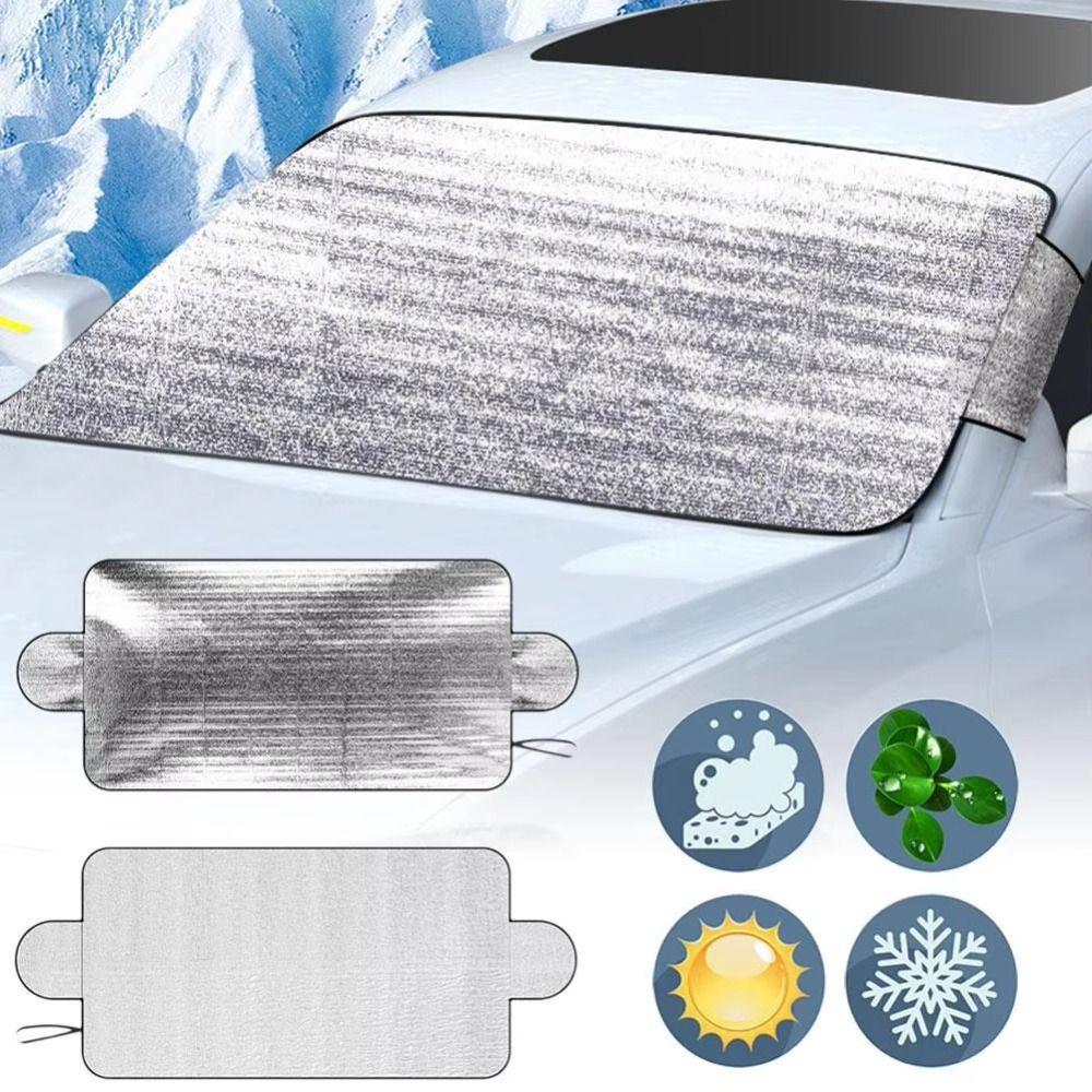 Easy Installation Windshield Snow Cover 200x70cm Windshield Protector Winter Season