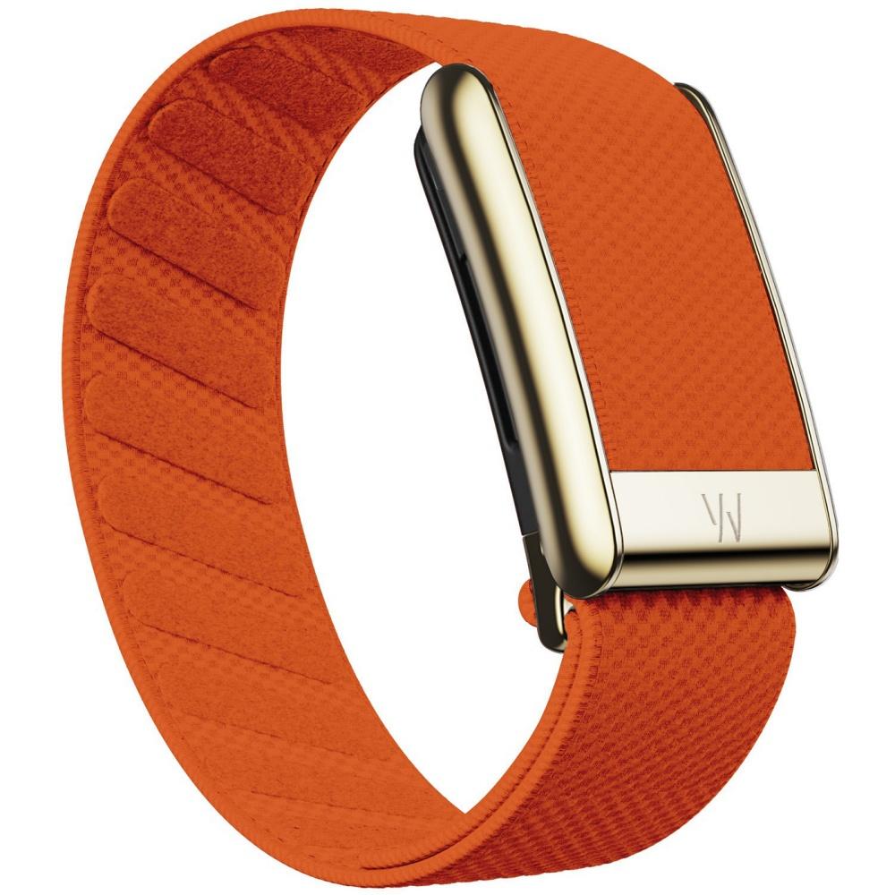Suitable for Whoop 5.0 Mg Wristband Strap W Leather Nylon Woven Elastic Whoop Sports Replacement Strap Gold Silver Metal