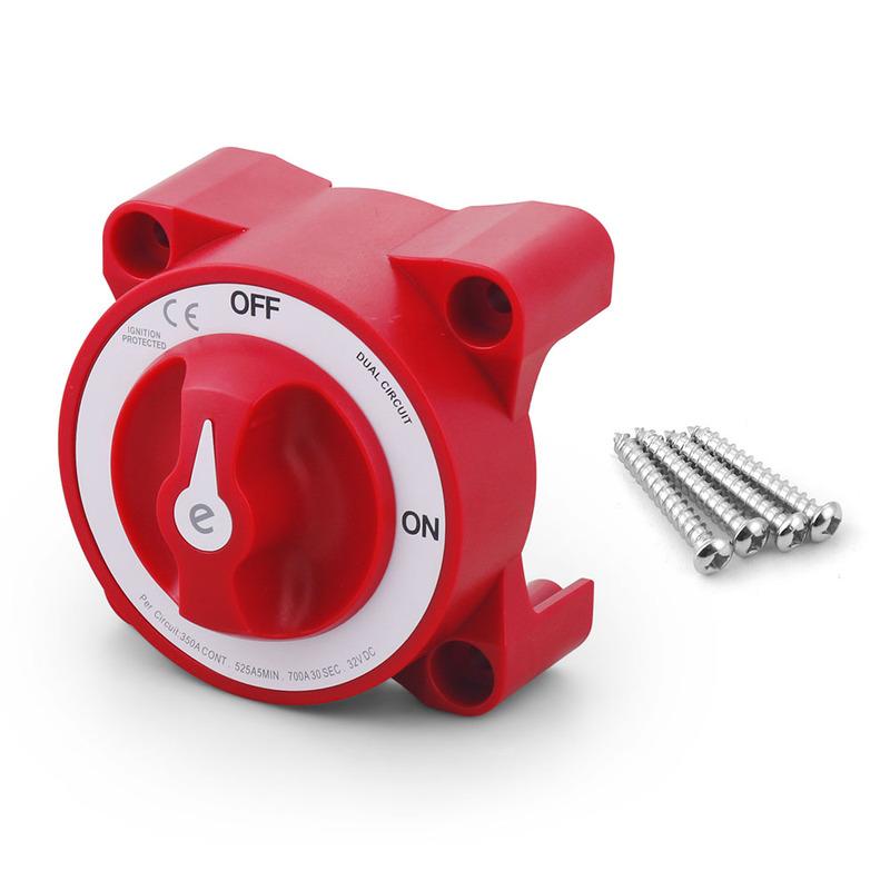 350 Amp E-Series Dual Circuit plus Battery Rotary Switch Isolators Disconnect 32V for Car Truck Ship RV Speedboat 5510E