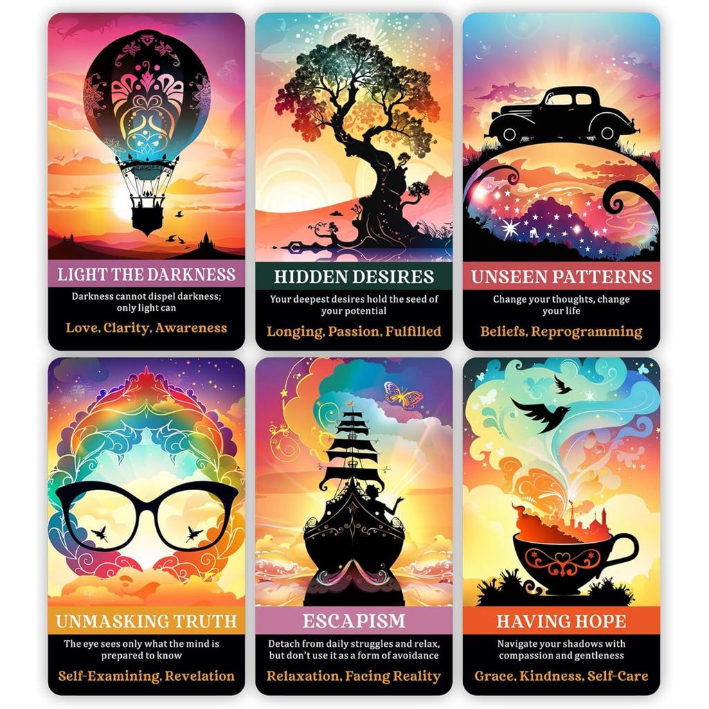 Schattenarbeit Orakel Innere Heilung Orakel Orakel Karmische Heilungsenergiekarten Karten, Deck, Anfänger Selbstreflexionsdeck, Klärung, [Produkt]