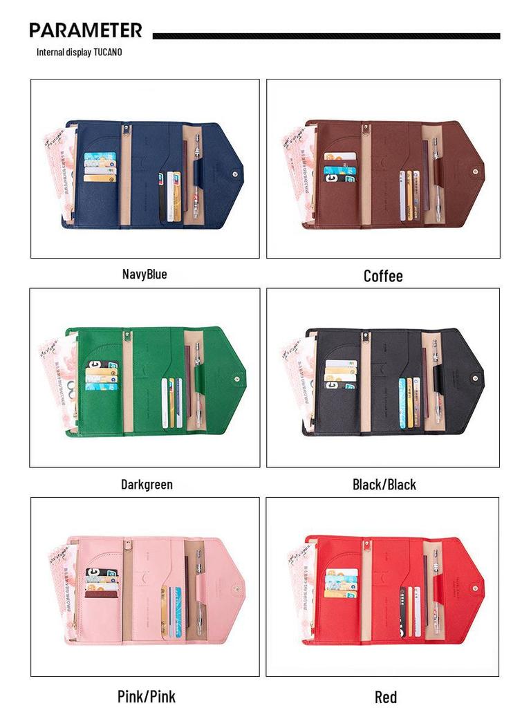 Tao Yin 2024 RFID Anti-Theft Passport and Card Holder: Simple, Solid Color, Multi-Functional for Travel
