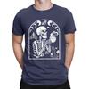 Skeleton Coffee Halloween Gift T Shirt Men's Pure Cotton Vintage T-Shirt O Neck Spooky Tee Shirt Short Sleeve Clothing Unique