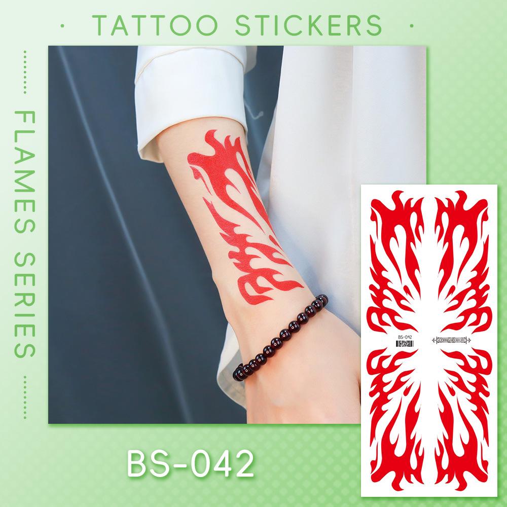 Ricalon Halloween Vein & Lightning Flame Tattoo Stickers, Waterproof & Sweatproof