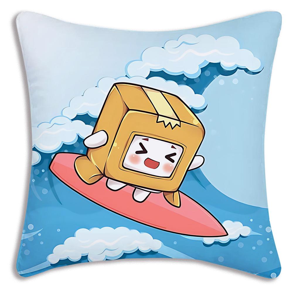 Game Lanky Boxs Pillow Covers Cartoon Sofa Decorative Home Double-sided Printing Short Plush Cute Cushion Cover