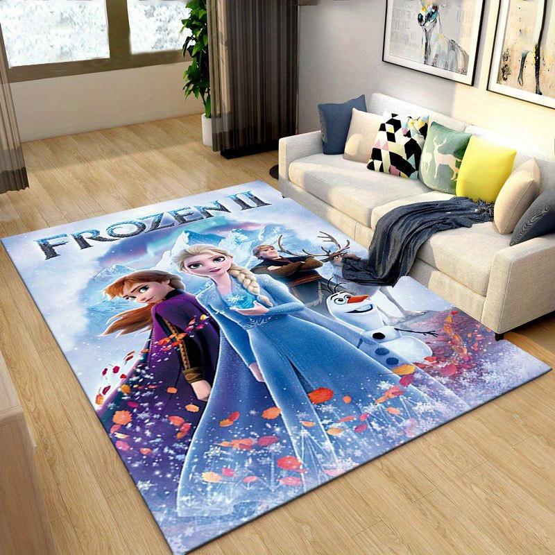 1pc Frozen Pattern Carpet Area Rug Non-slip Carpet Hand Washable Floor Mat Suitable For Living Room Bedroom Home Decor Room Decor Christmas
