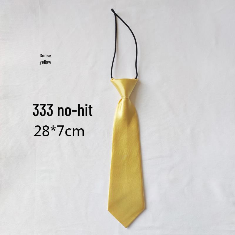 Solid Color Short Pullover with Cute Tie for Women & Children - Casual Uniform Accessory