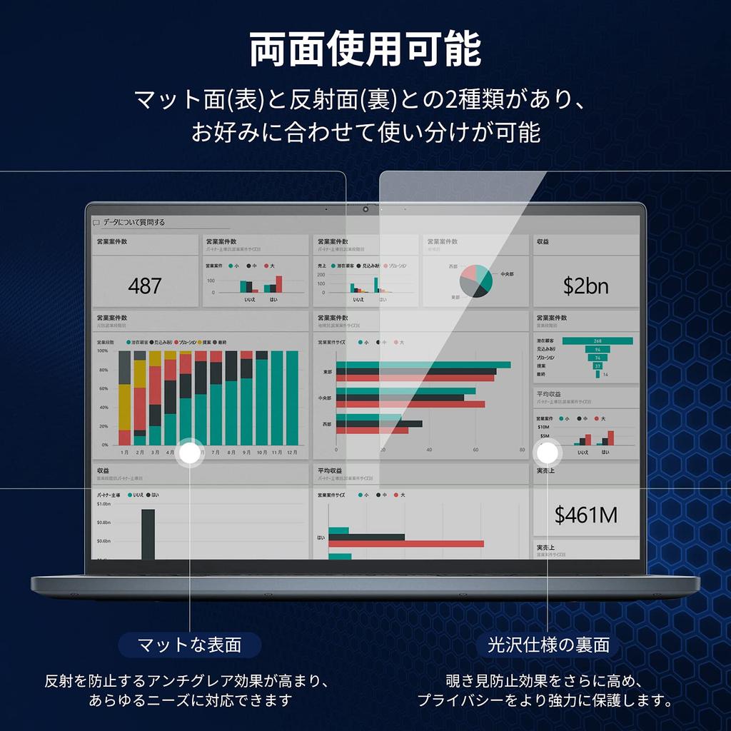 [Amazon Exclusive Brand] 14-inch 16:9 Screen Protection Filter, Privacy Screen Protector