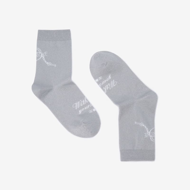 ZOOC Lauren Jung Graphic Metal Socks SI_Z254PHN719
