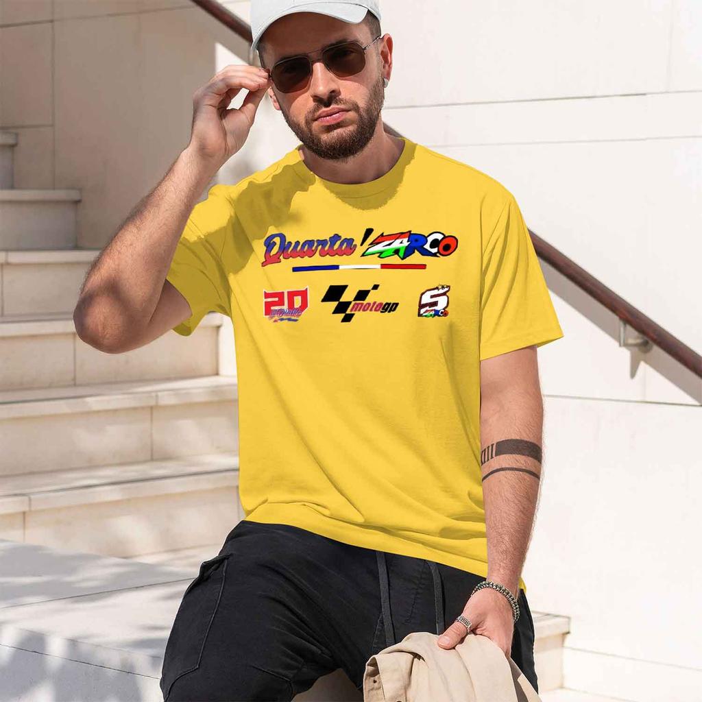 Racing Style Unisexs Tshirt With Qua Zarco 20 4 5 Design For Motorcycle Fans Summer Wear Gift For Motorsport Enthusiasts 2026 New