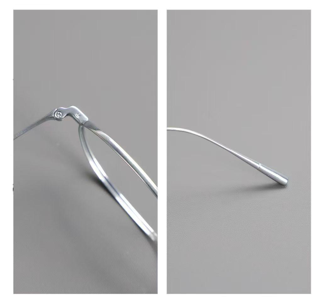 Pure Titanium Myopia Eyeglass Frames, Thin Metal Rim, Fashionable & Prescription-Compatible