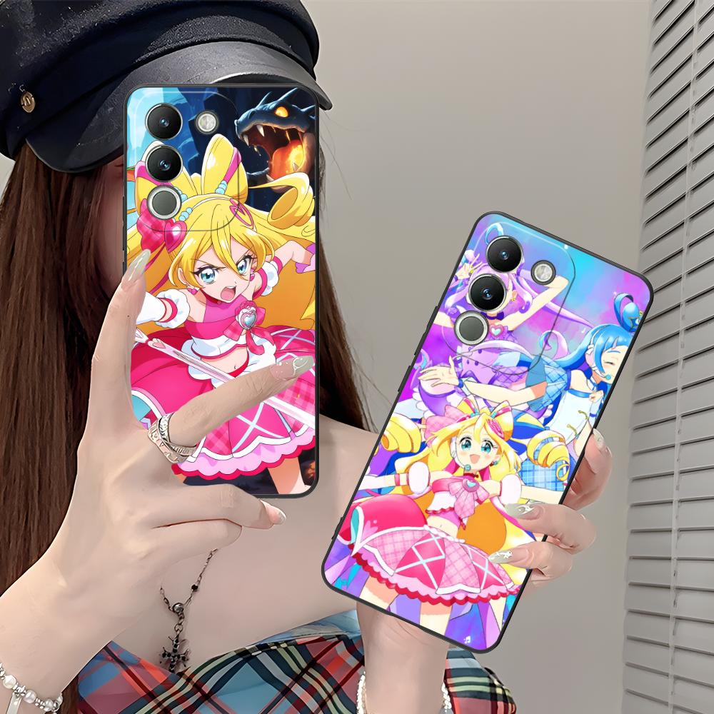 Sakura Uta Cure Idol Matte Mobile Phone Case for VIVO Y77 76 75 74 73 72 58 56 55 51 50 38 36 Y19 Y18 Y03 Y01 5G Colorful Cover