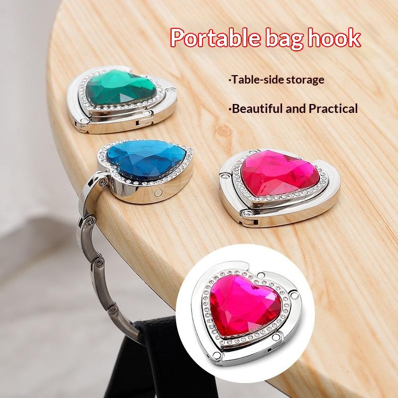 Folding Table Hook Portable Bag Parts Purse Bag Hanger Foldable Strong Load-Bearing Handbag Hook Holder Outdoor