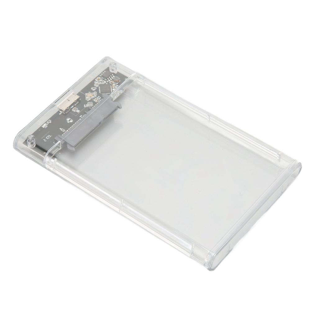 2.5in Transparent HDD Enclosure Portable Plug and Play 2.5in SATA Serial USB3.0 5Gbps Transparent