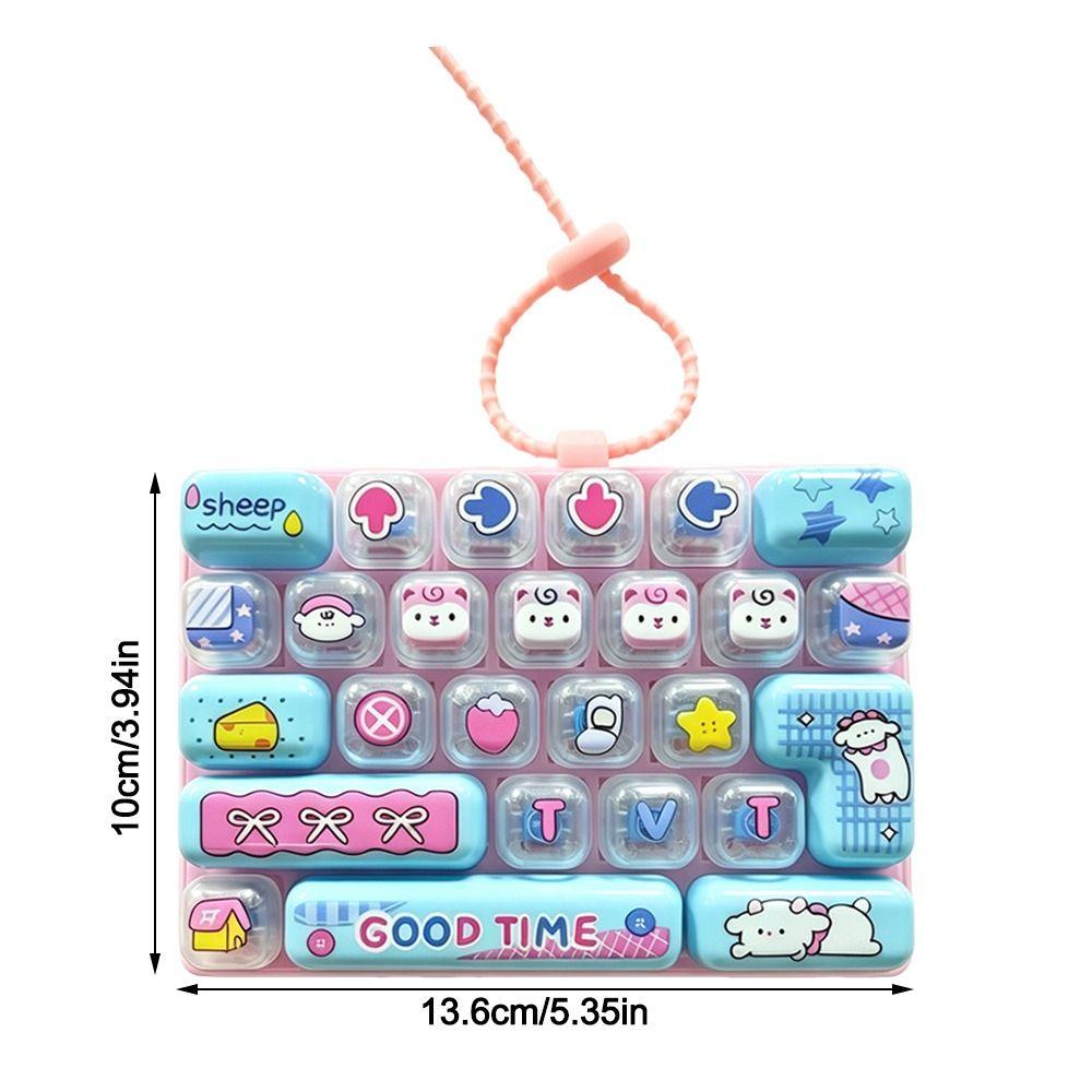 Hanging Mechanical Keyboard Toy 26 Keys Keyboard Keychain Toy Cute Bag Pendant Bag Charm