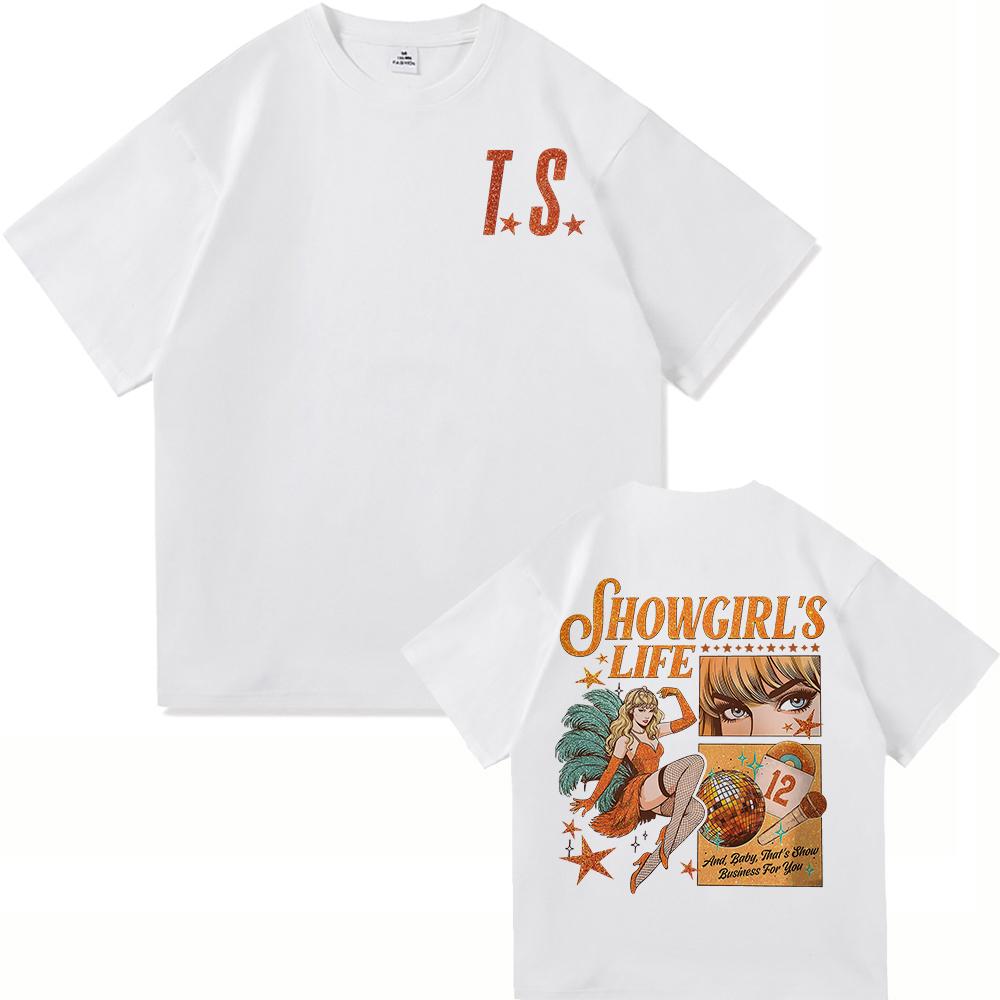 New Album The Life of A Showgirl T Shirt Fashion UnisexWomen Aesthetic TS TShirt Unisex High Quality Vintage Cotton Tees Shirts