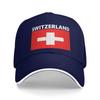 Schweizer Flagge Sonne Baseballkappe Sommer Lässig Trucker-Hut Für Unisex Jugendliche Jagd Camping Baseballkappen