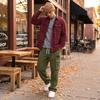 Men's Corduroy Pants with 4 Pockets and Waist, Casual Trousers