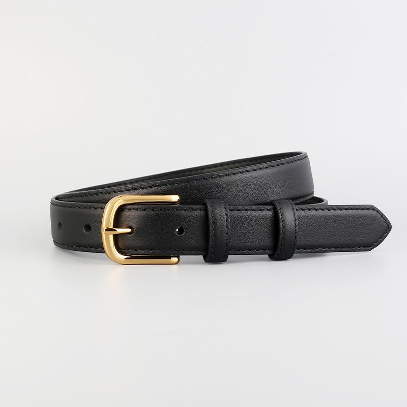 Women S Leather Belt Pin Buckle Simple Commute For Jeans