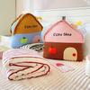Cute Dopamine Little House Pillow For Office Nap Pillow And Blanket Two In One