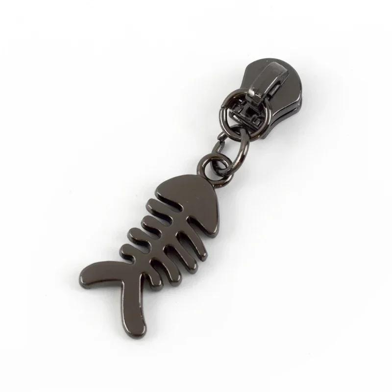 5/10/20Pcs Meetee 5# Zipper Slider for Metal Zips Handbag Purse Zippers Puller Head Jacket Replace Zip Closure Repair Accessory