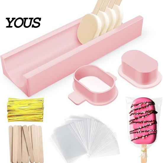 Non-stick Mold Popsicle Set, Easy DIY Shaping And Decorating Mold, Birthday Dessert Kit Reusable Kitchen Gadgets, for Homemade Cake Pops Baking