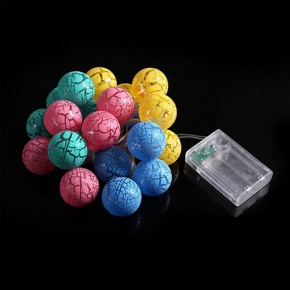 2.1m 20 LED Easter Egg Crack Ball Shape String Light Christmas Party Home Decor