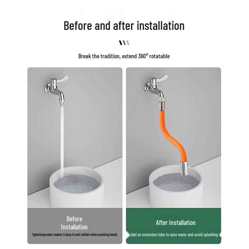 Retractable Splash-Proof Universal Faucet Extension Tube with Filter
