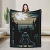 Warm Blanket Airplane Travel Fear the Old Blood Throw Blanket Bloodborne Flannel Bedspread Bedroom Fluffy Sofa Bed Cover