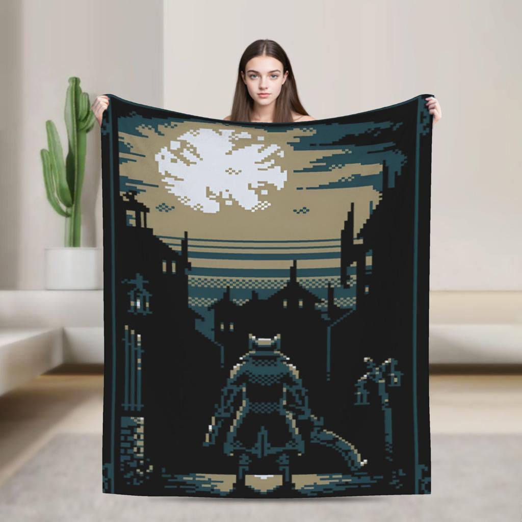Warm Blanket Airplane Travel Fear the Old Blood Throw Blanket Bloodborne Flannel Bedspread Bedroom Fluffy Sofa Bed Cover