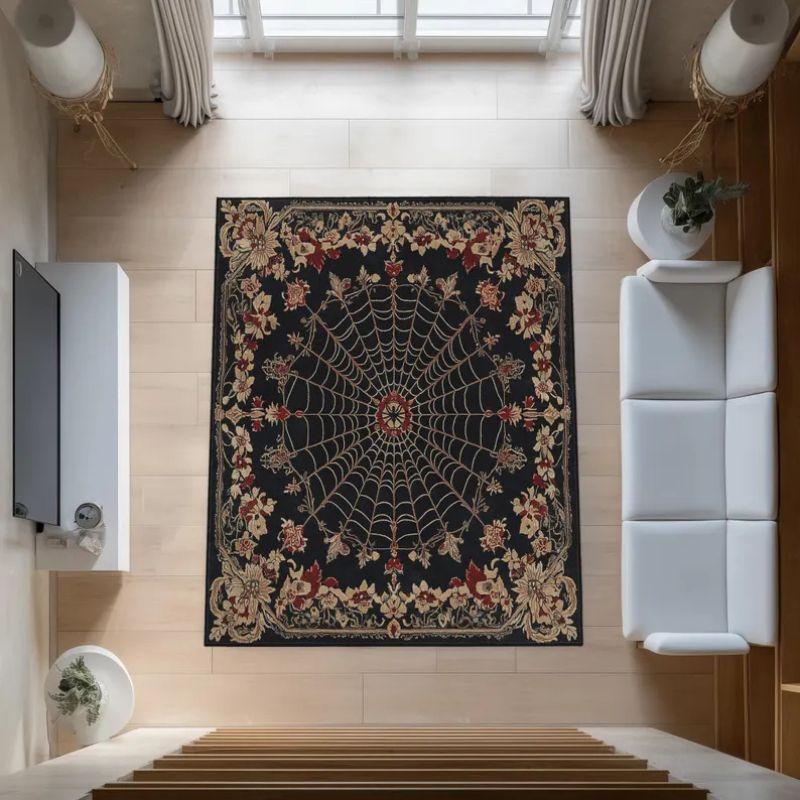 Halloween Ghost Skeleton Witch Pumpkin Rug Non-Slip Area Carpet Spooky Living Room Bedroom Floor Mat Party Home Decor