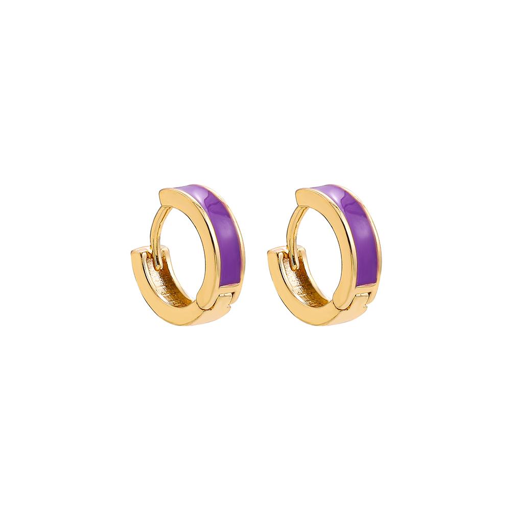 New Fashion Circle Ear Huggie Small Hoop Earrings for Women Cute Candy Color Enamel Round Heart Earrings Party Zircon