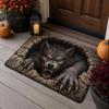 Non Slip Floor Mat 3D Spooky Halloween Rug, Scary Creature Optical Illusion 16" x Indoor Decor 24" Non-Slip Door for Living Room Entrance Carpet