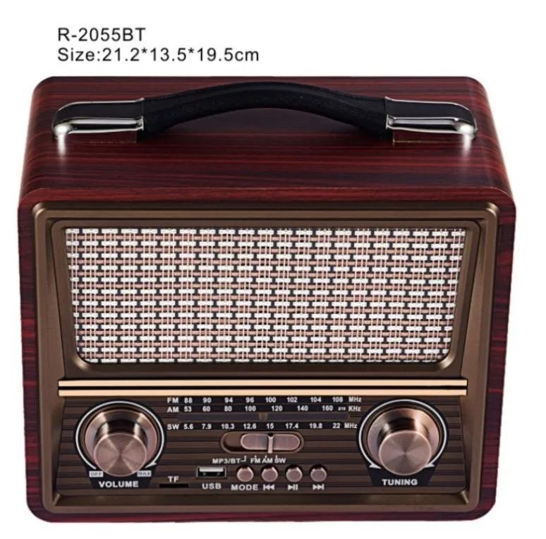 Holz Drahtloser Bluetooth Lautsprecher Radioempfänger Wiederaufladbar FM/AM/SW UNTERSTÜTZT USB/SD/TF HIFI Sterero MP3-Player