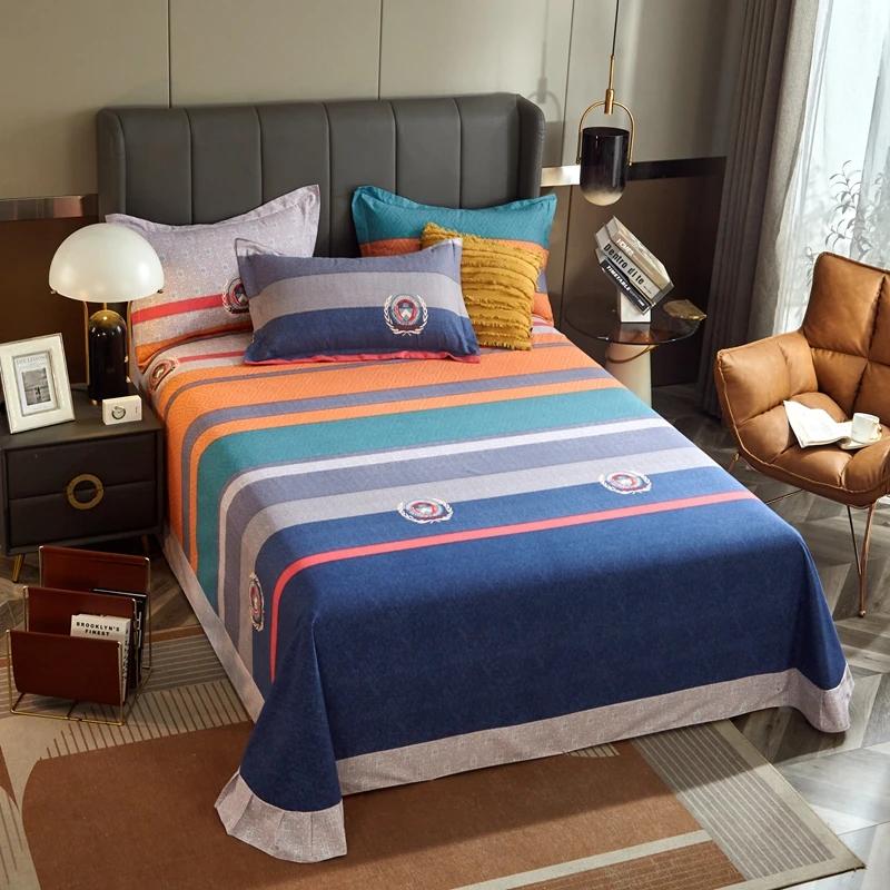 طقم مفروشات سرير أزهار بيضاء بسيطة 100% قطن فاخر فائق النعومة أغطية سرير وأغطية وسائد طقم مفروشات سرير كوين كينج ديكور غرفة نوم