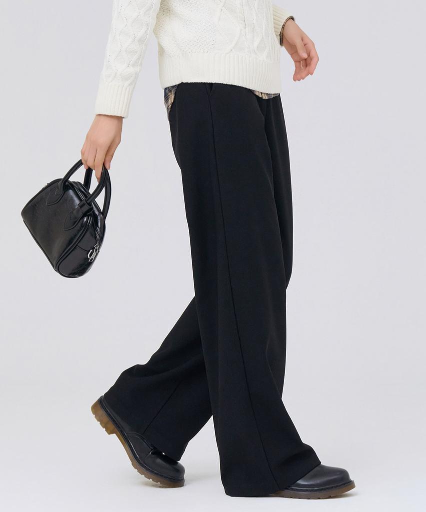 CHASECULT Women'S Wide Easy Bonding Slacks - Black