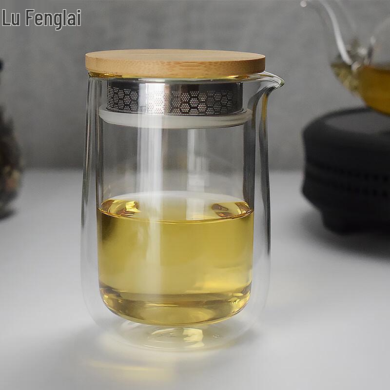 

Lu Fenglai Double-Layer Glass Tea Cup, 300ml